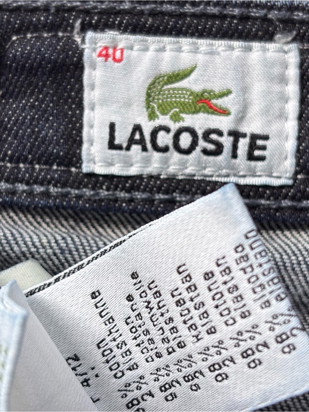 Lacoste Denim Mini Skirt Size 40 Dark Wash Y2K Preppy Stretch - Picture 4 of 5